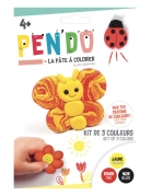 Boîte pen'do nature jaune rouge noir, pâte à crayons