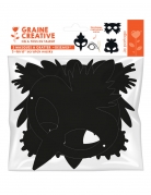 3 masques plats à gratter en carton oiseaux avec élastiques