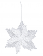 Suspension flocon pailleté 11 cm modèle aléatoire pour sapin