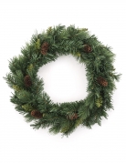 Couronne de sapin avec pommes de pin 40 cm pour porte