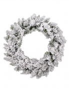 Couronne de sapin enneigée 30 cm pour Noël