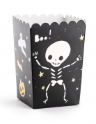 6 boîtes à popcorn halloween boo ! en carton 7 x 7 x 12,5 cm