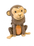Figurine en résine singe 3 cm x 3 cm marron thème jungle