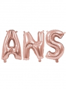 Ballons aluminium lettre ans rose gold 36 cm décoration anniversaire