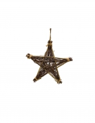 Suspension étoile de brindilles 36 cm en bouleau naturel