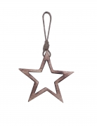 Suspension pour sapin étoile en bois 15 cm décoration naturelle