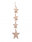 Décoration à suspendre étoiles en bois 44 cm pour Noël