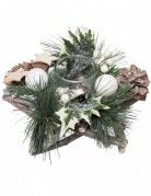 Photophore étoile des bois 20 cm déco de Noël