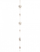 Guirlande en bois étoiles fourrure 150 cm déco Noël