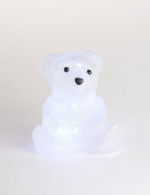 Décoration lumineuse ours polaire 20 cm 16 led blanc froid