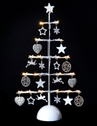 Décoration sapin lumineux blanc 45 cm à 19 led