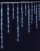 Rideau extérieur lumineux 120 led 200 cm effet tombée de neige
