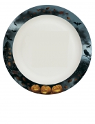 8 Assiettes en carton home compostable manoir hanté 24 cm halloween