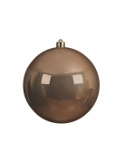 Boule de noël géante ambre 20 cm brillante