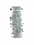 Guirlande pour sapin argentée avec étoiles 270 cm décoration de Noël