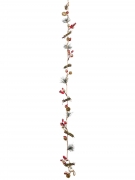 Guirlande de pommes de pin, baies, sapin et bois 120 cm