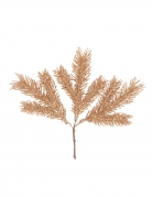 3 branches de sapin paillettes rose gold 17 cm sur tige