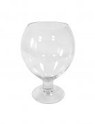 Vase ballon en verre 18 x 25 cm sur pied