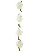 Guirlande de roses blanches 120 cm pour décoration mariage
