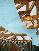 Tenture de mariage bleu pastel en tissu intissé 80 cm x 25 m