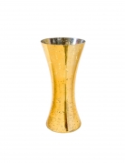 Vase cintré métallisé or 25 x 10 cm à éclats argentés