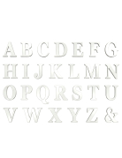 48 Stickers lettres adhésives blanches 13,5 cm