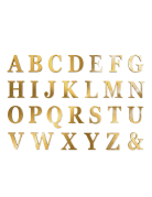 48 Stickers lettres adhésives or 13,5 cm