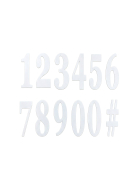 12 Stickers chiffres adhésifs blancs 14 cm