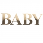 Stickers BABY lettres dorées 15 cm