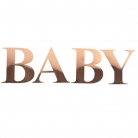 Stickers BABY lettres rose gold 15 cm