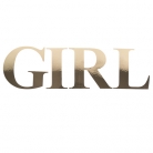 Stickers GIRL lettres dorées 15 cm