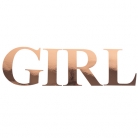 Stickers GIRL lettres rose gold 15 cm