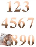 Sticker chiffre rose gold 15 cm