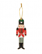 Suspension en métal casse noisette de Noël 10 x 3 cm traditionnel soldat