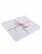 Nappe gaze de coton blanche 130 x 240 cm chic et douce