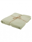 Nappe gaze de coton vert sauge 130 x 240 cm mariage thème bohème