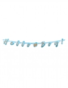 Guirlande de lettres en carton hello boy bleu et or 140 cm pour baby shower