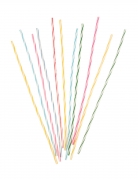 24 bougies spirales colorées effet mikado 18 cm pour gâteau d'anniversaire