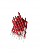 12 bougies rouges à paillettes 7,5 cm pour gâteau d'anniversaire