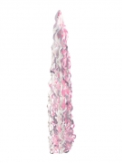 Traîne de ballon rose et blanche 86 cm à fils torsadés