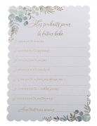 10 cartes de souhaits oh baby 12,5 x 17,5 cm pour baby shower