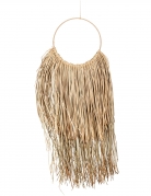 Suspension ronde en raphia naturel 90 x 28 cm style attrape-rêves
