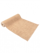 Chemin de table velours côtelé beige 28 cm x 3 m pour mariage