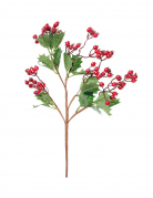 Branche de houx avec baies 48 cm décoration noël