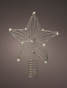 Cimier étoile avec led 25 cm dorée à paillettes