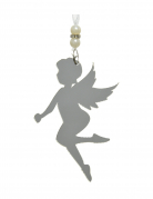 Suspension fée argentée 12 cm, décoration de Noël