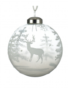 3 boules en verre transparente avec motifs enneigées 8 cm pour sapin