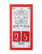 Calendrier de l'avent en bois avec compteur 40 x 20 cm