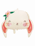 Ballon aluminium lapin mignon 65 x 55 cm hélium et air