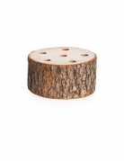 Rondin de bois support pour fleurs séchées 10 x 4 cm à 6 trous